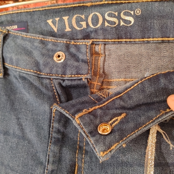 Vigoss - High Rise Super Stretch - Medium Wash Skinny Jeans Juniors size 14 NWT - Picture 5 of 14
